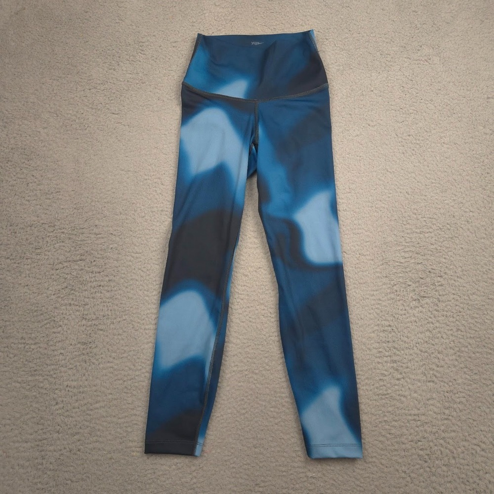 Nike Yoga Leggings Women S Blue Gradient Dye 7/8 High Rise Dri-Fit Training Pant